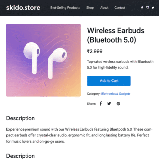 Wireless Earbuds (Bluetooth 5.0)